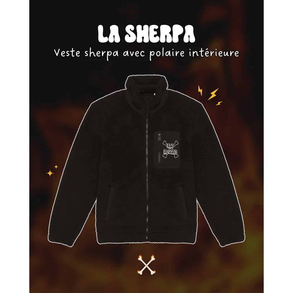 Veste Sherpa Bad Doggies ⚡ - Noir / XXS Veste Sherpa