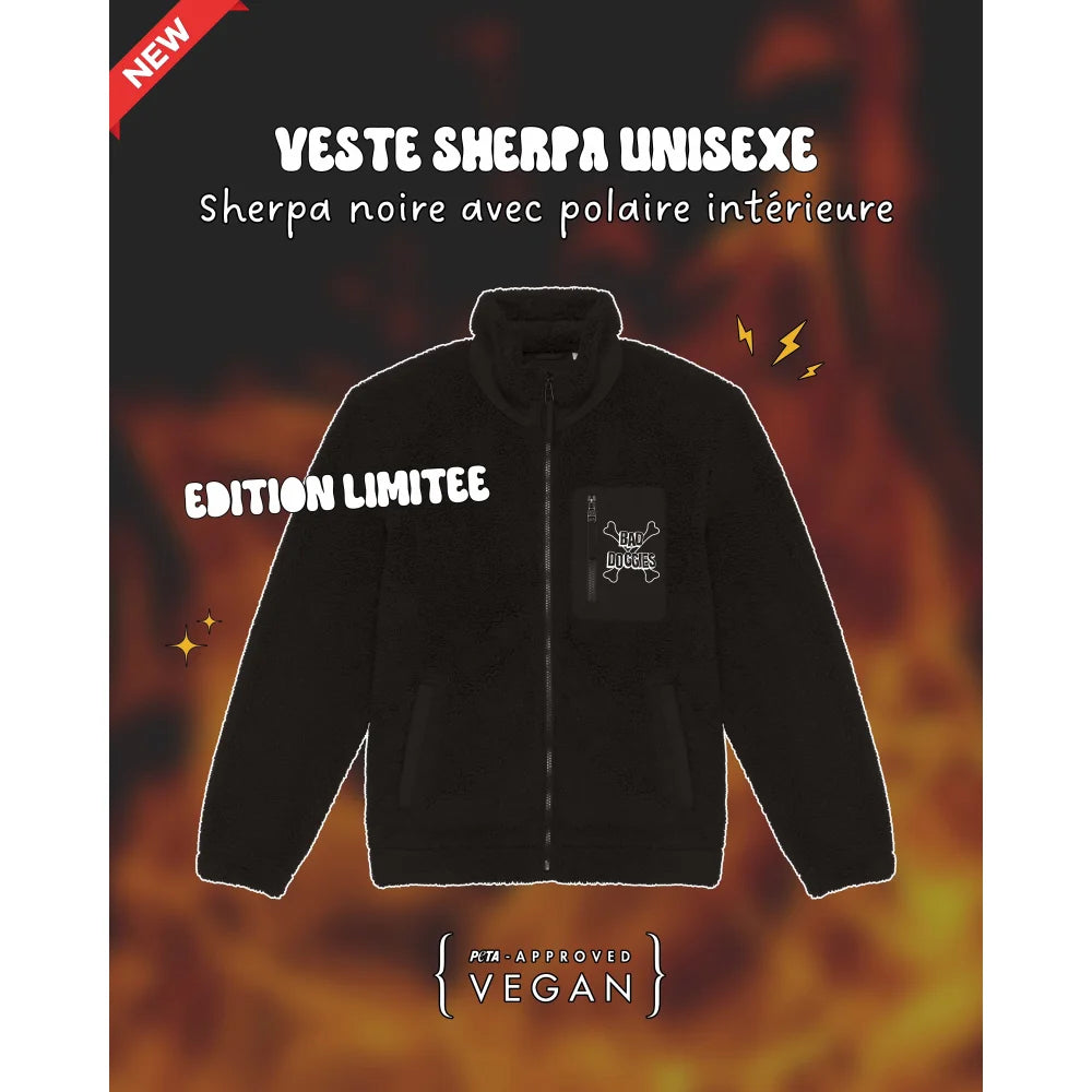 Veste Sherpa Bad Doggies ⚡ - Noir / XXS Veste Sherpa