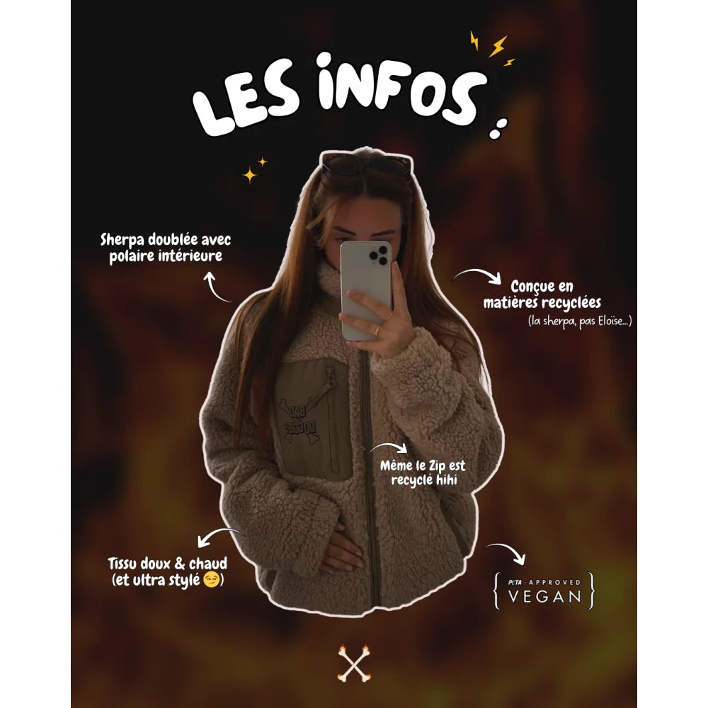 Veste Sherpa Bad Doggies ⚡ - Veste Sherpa Unisexe Bad
