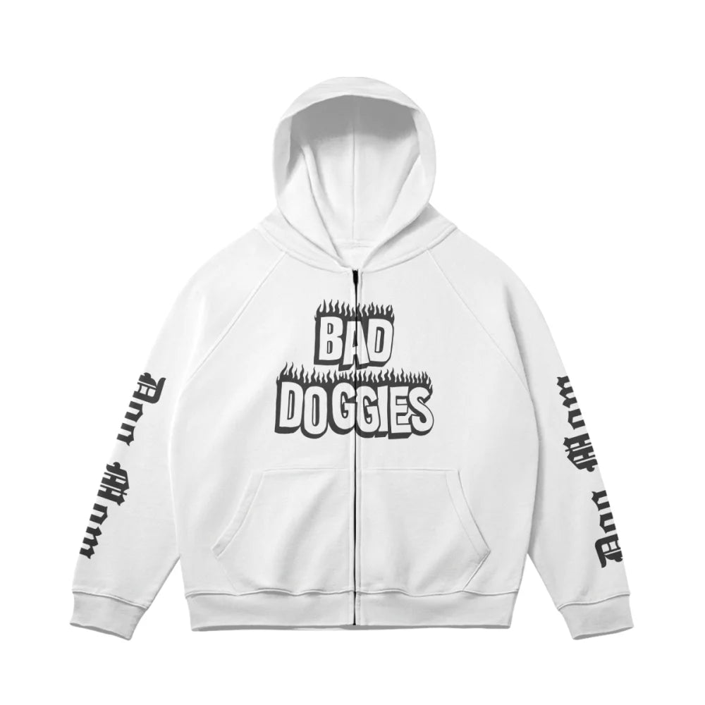 Zipped Jacket UltraOversized - DOG MOM - De Gauche à Droite