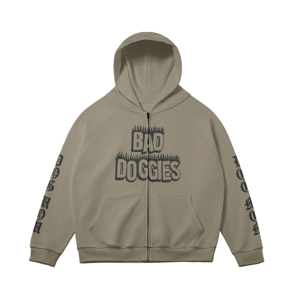 Zipped Jacket UltraOversized - DOG MOM - De Gauche à Droite